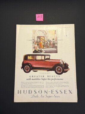 Antique Hudson-Essex Super Six Auto McCalls Magazine Advert May 1928 (AD013)